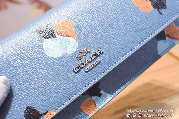 COACH蔻馳 53747# 女士信封錢包 卡位/零錢位齊全 時尚按扣  Chz1326